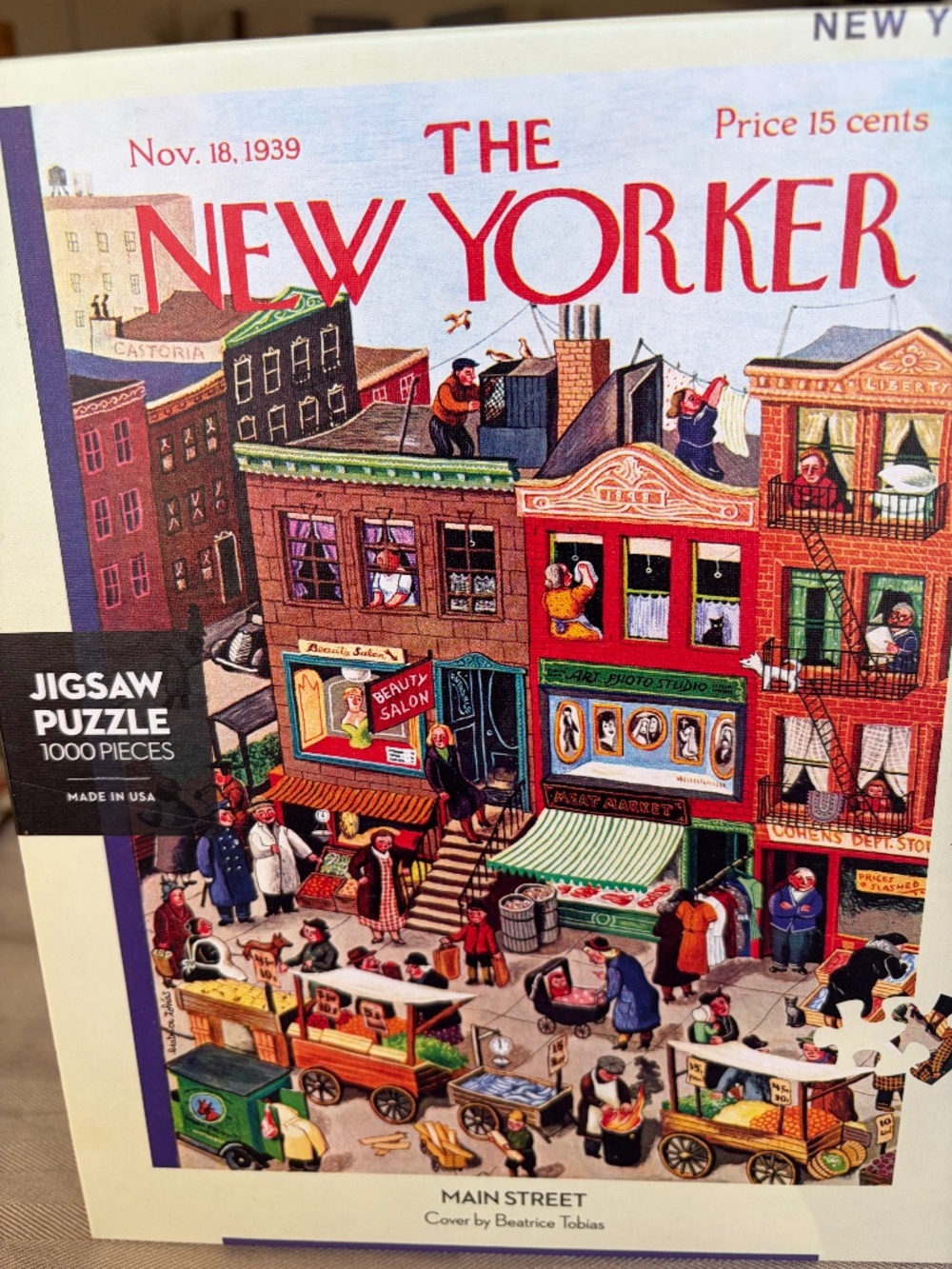 New York Puzzle Company - New Yorker Main Street - 1000 Piece Jigsaw Puzzle